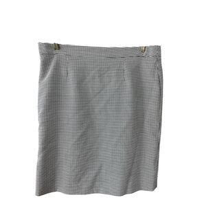 Reiss Perla Skirt Womens Size 10 Straight Pencil Black White Houndstooth Career
